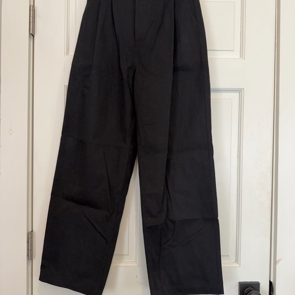 havehad Pants - havehad Womens Black Wide-Leg Dress Pants Trousers
